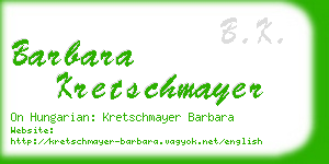 barbara kretschmayer business card